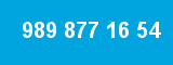 989 877 16 54 989 877 16 54